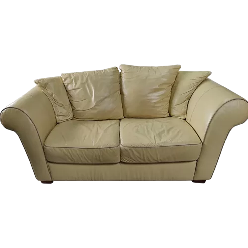 Special offer: Two-seater genuine leather in beige.