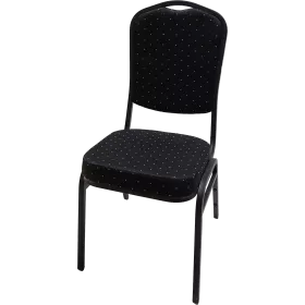 Stacking chair Amsterdam black with white points