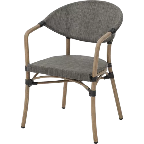 Terrace chair Nassau grey-brown